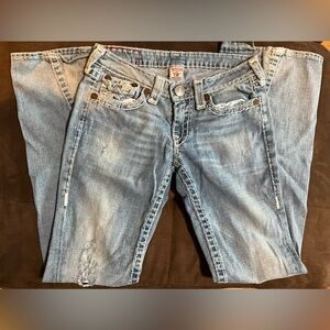 True Religion Light Blue Flare Jeans